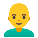 Google (Android 12L)  👨‍🦲  Man: Bald Emoji