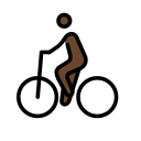 OpenMoji 13.1  🚴🏿‍♂️  Man Biking: Dark Skin Tone Emoji