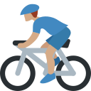 Twitter (Twemoji 14.0)  🚴🏽‍♂️  Man Biking: Medium Skin Tone Emoji