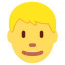 Twitter (Twemoji 14.0)  👱‍♂️  Man: Blond Hair Emoji
