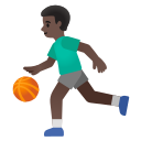Google (Android 12L)  ⛹🏿‍♂️  Man Bouncing Ball: Dark Skin Tone Emoji