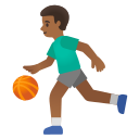 Google (Android 12L)  ⛹🏾‍♂️  Man Bouncing Ball: Medium-dark Skin Tone Emoji