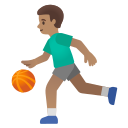 Google (Android 12L)  ⛹🏽‍♂️  Man Bouncing Ball: Medium Skin Tone Emoji