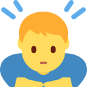 Twitter (Twemoji 14.0)  🙇‍♂️  Man Bowing Emoji