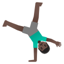 Google (Android 12L)  🤸🏿‍♂️  Man Cartwheeling: Dark Skin Tone Emoji