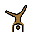 OpenMoji 13.1  🤸🏾‍♂️  Man Cartwheeling: Medium-dark Skin Tone Emoji