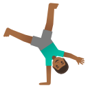 Google (Android 12L)  🤸🏾‍♂️  Man Cartwheeling: Medium-dark Skin Tone Emoji