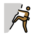 OpenMoji 13.1  🧗🏾‍♂️  Man Climbing: Medium-dark Skin Tone Emoji