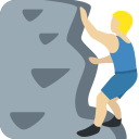 Twitter (Twemoji 14.0)  🧗🏼‍♂️  Man Climbing: Medium-light Skin Tone Emoji