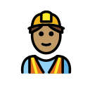 OpenMoji 13.1  👷🏽‍♂️  Man Construction Worker: Medium Skin Tone Emoji