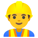 Google (Android 12L)  👷‍♂️  Man Construction Worker Emoji