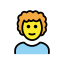 OpenMoji 13.1  👨‍🦱  Man: Curly Hair Emoji