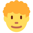 Twitter (Twemoji 14.0)  👨‍🦱  Man: Curly Hair Emoji