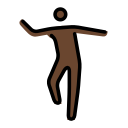 OpenMoji 13.1  🕺🏿  Man Dancing: Dark Skin Tone Emoji