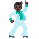Google (Android 12L)  🕺🏿  Man Dancing: Dark Skin Tone Emoji