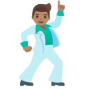 Google (Android 12L)  🕺🏽  Man Dancing: Medium Skin Tone Emoji