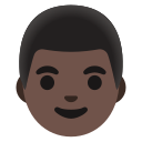Google (Android 12L)  👨🏿  Man: Dark Skin Tone Emoji