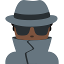 Twitter (Twemoji 14.0)  🕵🏿‍♂️  Man Detective: Dark Skin Tone Emoji