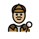 OpenMoji 13.1  🕵🏼‍♂️  Man Detective: Medium-light Skin Tone Emoji