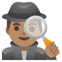 Google (Android 12L)  🕵🏽‍♂️  Man Detective: Medium Skin Tone Emoji
