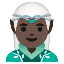 Google (Android 12L)  🧝🏿‍♂️  Man Elf: Dark Skin Tone Emoji