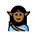OpenMoji 13.1  🧝🏾‍♂️  Man Elf: Medium-dark Skin Tone Emoji