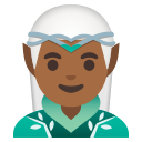 Google (Android 12L)  🧝🏾‍♂️  Man Elf: Medium-dark Skin Tone Emoji