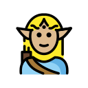 OpenMoji 13.1  🧝🏼‍♂️  Man Elf: Medium-light Skin Tone Emoji
