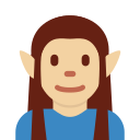 Twitter (Twemoji 14.0)  🧝🏼‍♂️  Man Elf: Medium-light Skin Tone Emoji