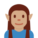 Twitter (Twemoji 14.0)  🧝🏽‍♂️  Man Elf: Medium Skin Tone Emoji