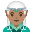 Google (Android 12L)  🧝🏽‍♂️  Man Elf: Medium Skin Tone Emoji