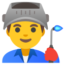 Google (Android 12L)  👨‍🏭  Man Factory Worker Emoji