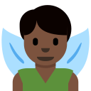 Twitter (Twemoji 14.0)  🧚🏿‍♂️  Man Fairy: Dark Skin Tone Emoji