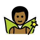 OpenMoji 13.1  🧚🏾‍♂️  Man Fairy: Medium-dark Skin Tone Emoji