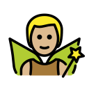 OpenMoji 13.1  🧚🏼‍♂️  Man Fairy: Medium-light Skin Tone Emoji