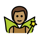 OpenMoji 13.1  🧚🏽‍♂️  Man Fairy: Medium Skin Tone Emoji