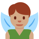 Twitter (Twemoji 14.0)  🧚🏽‍♂️  Man Fairy: Medium Skin Tone Emoji