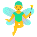 Google (Android 12L)  🧚‍♂️  Man Fairy Emoji