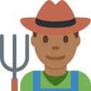 Twitter (Twemoji 14.0)  👨🏾‍🌾  Man Farmer: Medium-dark Skin Tone Emoji