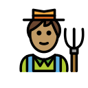 OpenMoji 13.1  👨🏽‍🌾  Man Farmer: Medium Skin Tone Emoji