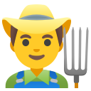 Google (Android 12L)  👨‍🌾  Man Farmer Emoji