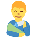 Twitter (Twemoji 14.0)  👨‍🍼  Man Feeding Baby Emoji
