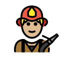 OpenMoji 13.1  👨🏼‍🚒  Man Firefighter: Medium-light Skin Tone Emoji