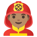 Google (Android 12L)  👨🏽‍🚒  Man Firefighter: Medium Skin Tone Emoji