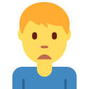 Twitter (Twemoji 14.0)  🙍‍♂️  Man Frowning Emoji