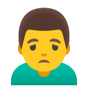 Google (Android 12L)  🙍‍♂️  Man Frowning Emoji