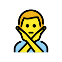 OpenMoji 13.1  🙅‍♂️  Man Gesturing NO Emoji
