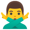Google (Android 12L)  🙅‍♂️  Man Gesturing NO Emoji