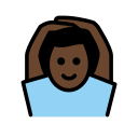 OpenMoji 13.1  🙆🏿‍♂️  Man Gesturing OK: Dark Skin Tone Emoji