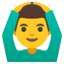 Google (Android 12L)  🙆‍♂️  Man Gesturing OK Emoji